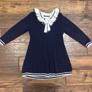 Rachel Riley 4T Navy Boucle Dress